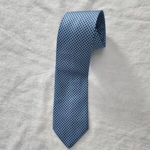 BROOKS BROTHERS Men's Blue Mini Checkered 100%‎ Silk Tie 58" Long Formal Office
